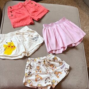 Kids Cartoon Character Shorts Set